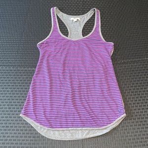 American Eagle tank pink, gray, and navy racer back size small